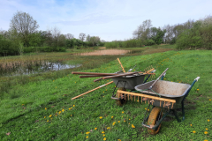 Bosmans Brook, gereedschap staat klaar voor de werkploeg