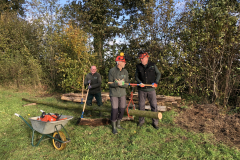 Bomen slepen. Vroeger deden we dat met paarden !