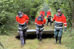 Het sleepzeil bewijst goed diensten