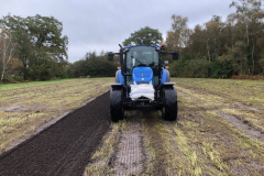 Agrec-Zelle beheer bezig met het zaien van het wintergraan