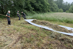 Inzet sleepzeil bij drassige bodem 