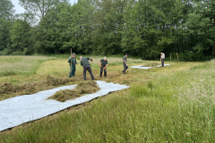 Inzet sleepzeil bij drassige bodem